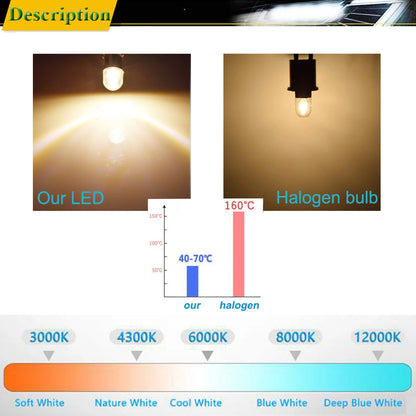 Bombilla Led para Interior de coche, luz blanca cálida de 6V, 12V, 24V, BA9S, T4W, BA9S, H6W, BAY9S, H21W, BAW9S, HY21W, 2835, 1SMD, 2 unidades