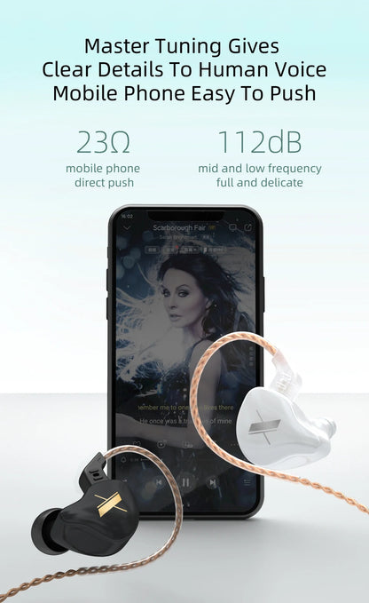 Auriculares KZ EDX 1 auriculares con graves HIFI dinámicos auriculares con Monitor deportivo con cancelación de ruido