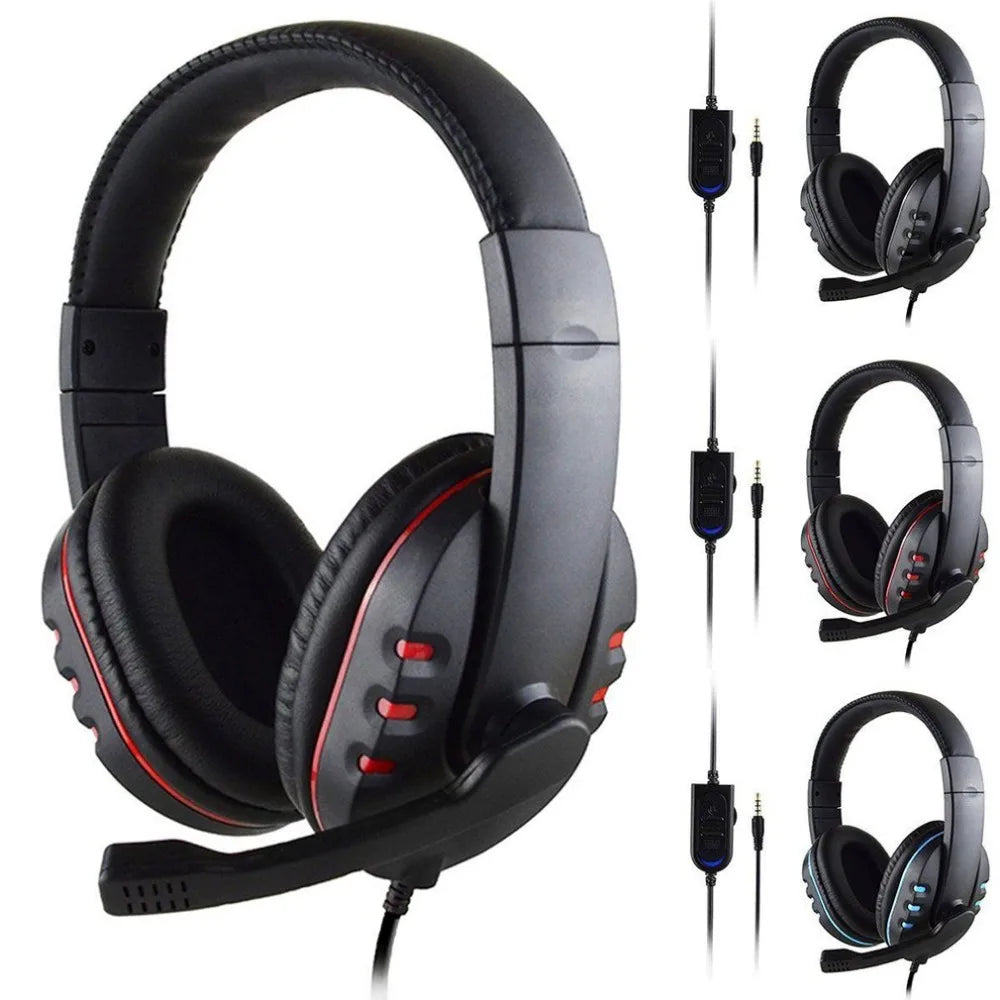 Auriculares para juegos por cable de 3,5mm, auriculares para juegos con cancelación de ruido y micrófono, Control de volumen para PS4 Play Station 4 PC