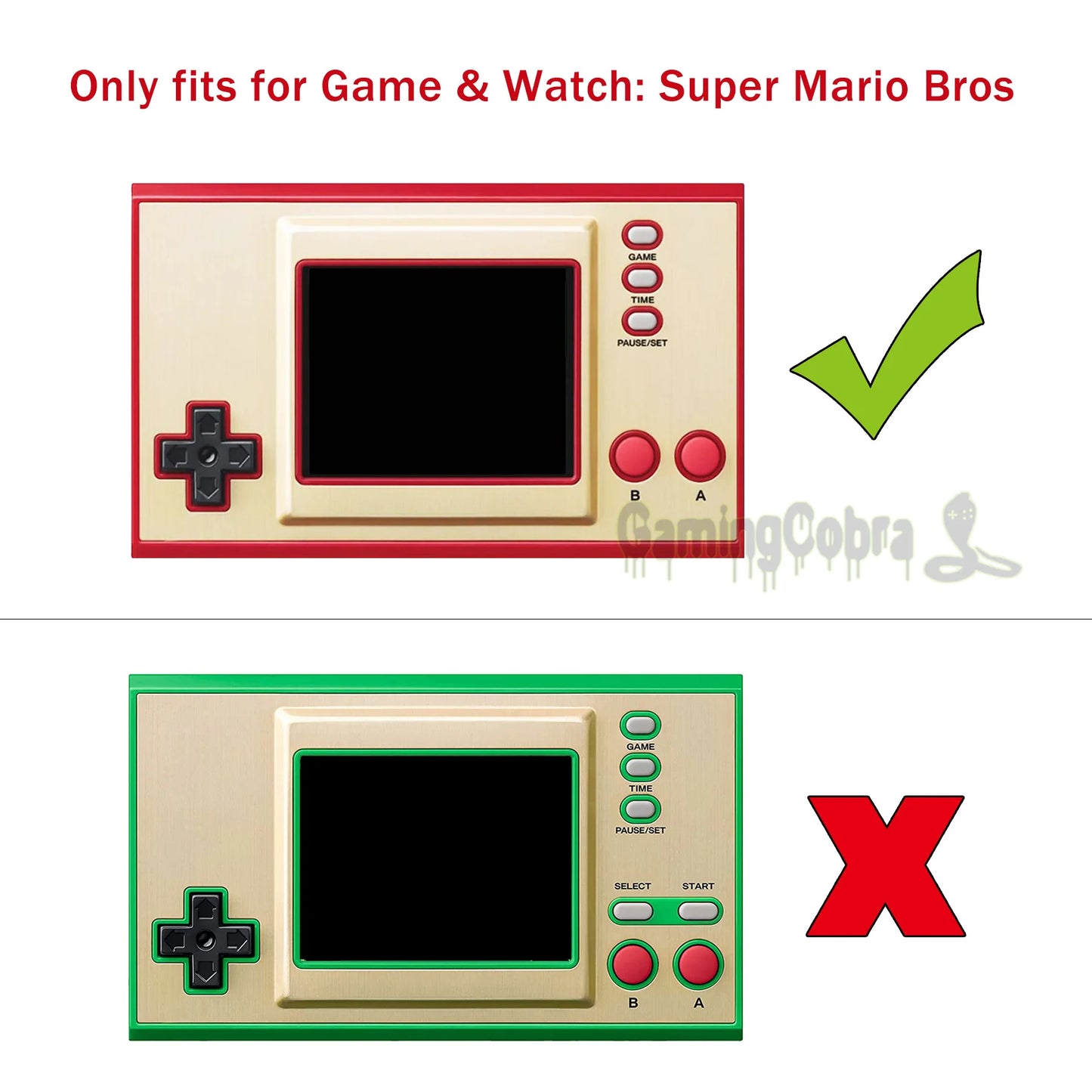 PlayVital Funda protectora de silicona con 2 protectores de pantalla para Nintendo Game & Watch: Super Mario Bros