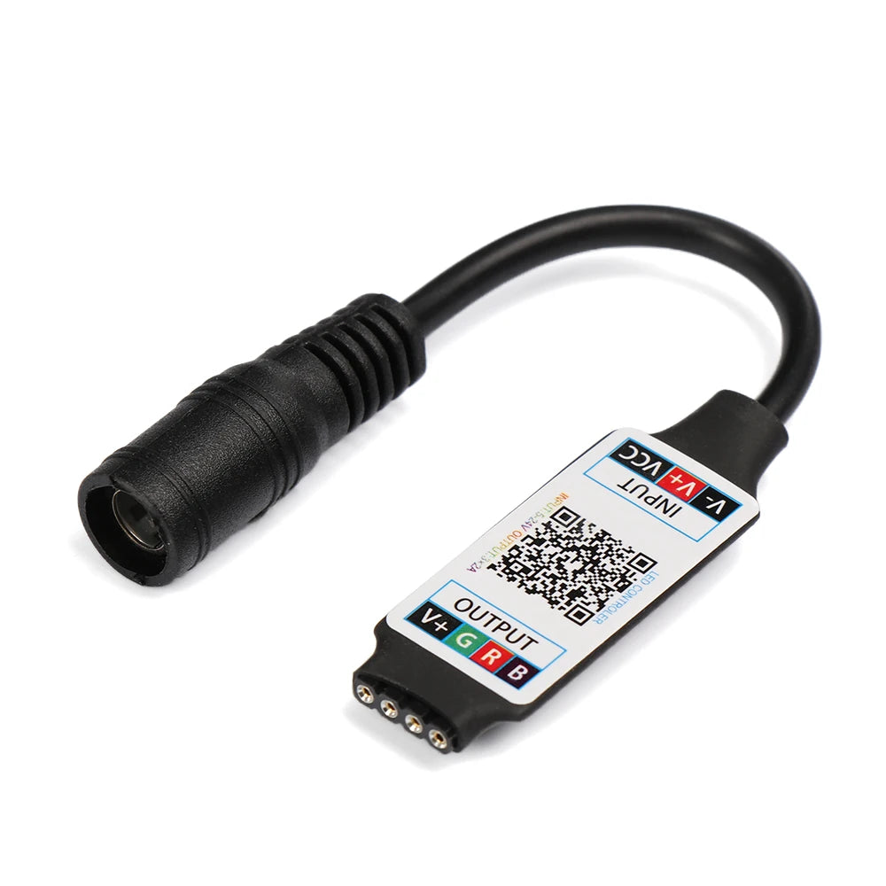 Mini tira de luces LED con Bluetooth, controlador de luz RGB, inalámbrico, Control de teléfono inteligente, cc 5-24V 6A para RGB 3528 5050, accesorios diarios