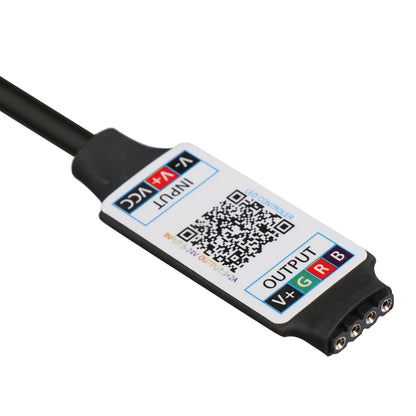 Mini tira de luces LED con Bluetooth, controlador de luz RGB, inalámbrico, Control de teléfono inteligente, cc 5-24V 6A para RGB 3528 5050, accesorios diarios