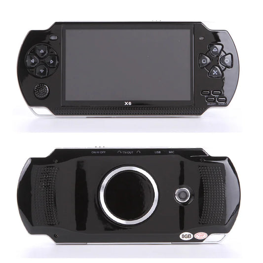 Consola de juegos portátil X6, pantalla de 4,3 pulgadas, reproductor mp4, reproductor MP5, 8GB reales, soporte para juegos psp, cámara, vídeo, e-book
