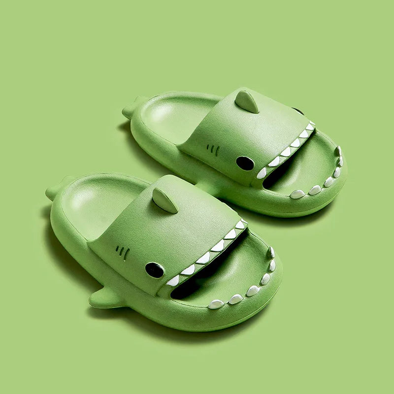 Zapatillas para niños, sandalias de tiburón de dibujos animados, zapatos de verano para niños y niñas, suela suave antideslizante