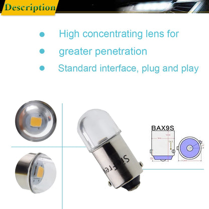 Bombilla Led para Interior de coche, luz blanca cálida de 6V, 12V, 24V, BA9S, T4W, BA9S, H6W, BAY9S, H21W, BAW9S, HY21W, 2835, 1SMD, 2 unidades
