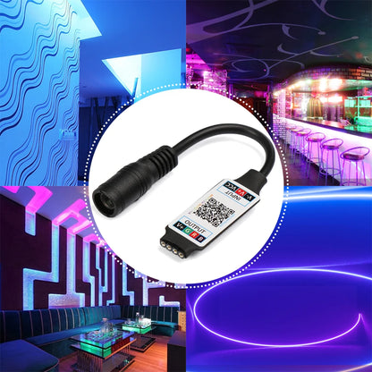 Mini tira de luces LED con Bluetooth, controlador de luz RGB, inalámbrico, Control de teléfono inteligente, cc 5-24V 6A para RGB 3528 5050, accesorios diarios