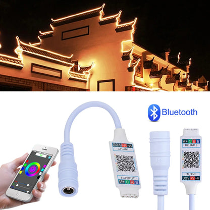 Mini tira de luces LED con Bluetooth, controlador de luz RGB, inalámbrico, Control de teléfono inteligente, cc 5-24V 6A para RGB 3528 5050, accesorios diarios