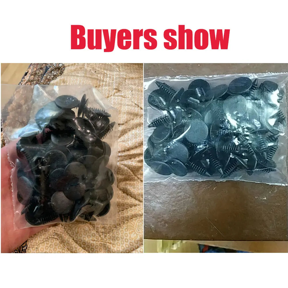 Clips de nailon con agujero de 8mm para guardabarros de coche, retenedor de escudo, remache de plástico para automóvil GM Ford Chrysler