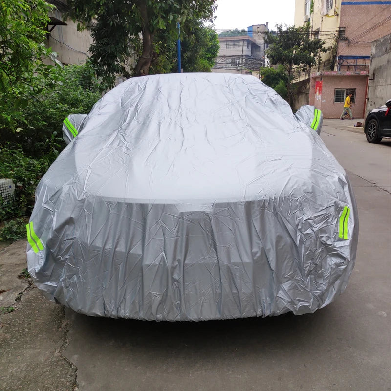 Cubierta de coche protección exterior cubierta de nieve Exterior completa sombrilla cubierta de protección a prueba de polvo Universal para Hatchback Sedan SUV