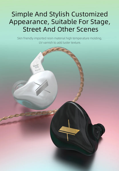 Auriculares KZ EDX 1 auriculares con graves HIFI dinámicos auriculares con Monitor deportivo con cancelación de ruido