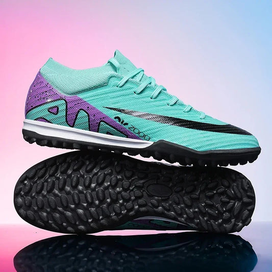 Nuevas zapatillas de deporte para hombre, botas de fútbol, botines de fútbol de caña media, zapatos de fútbol antideslizantes de alta calidad, superventas, FG/TF, fútbol sala interior