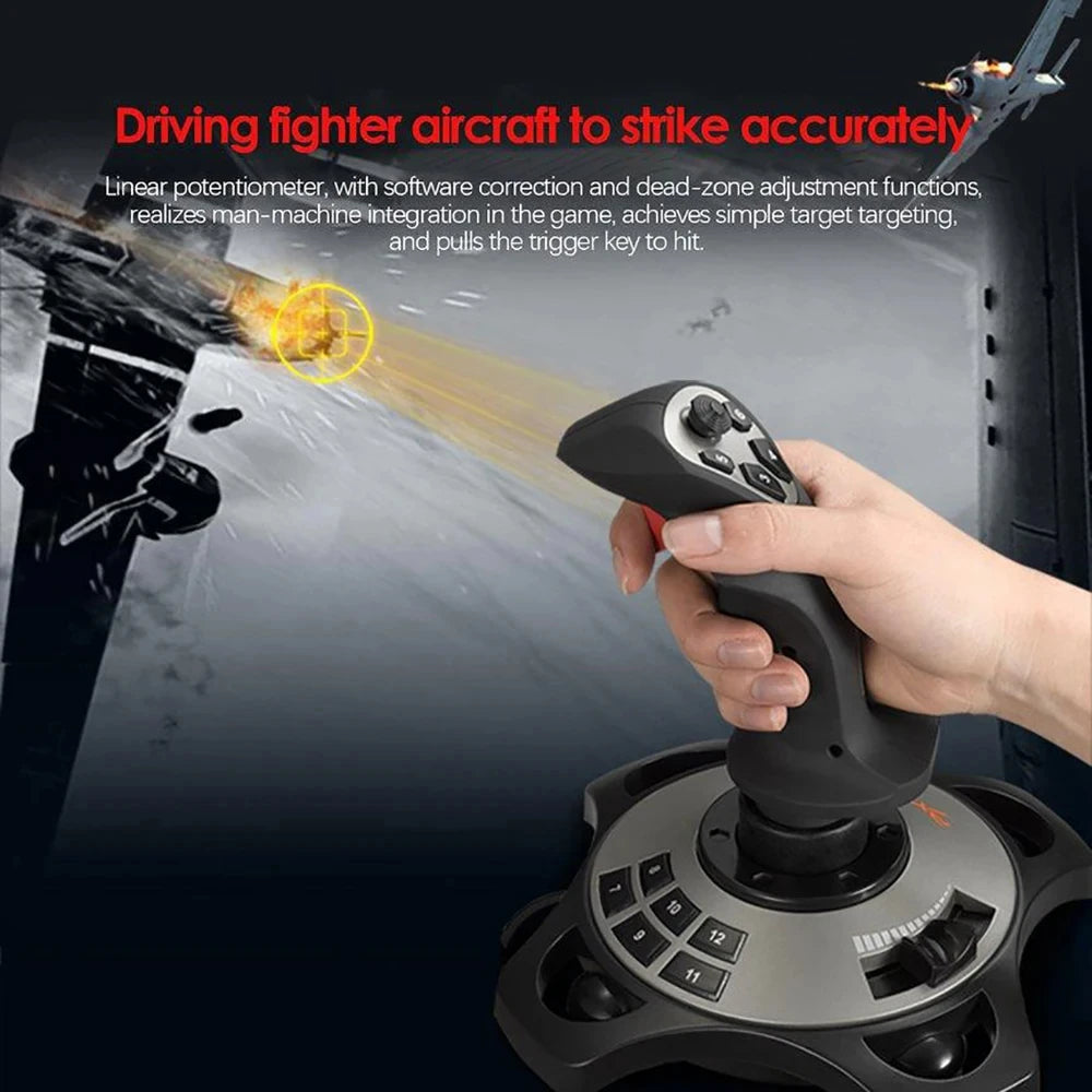 Controlador de simulación de vuelo PXN-2113 Pro, Joystick para PC, accesorios de juego de escritorio
