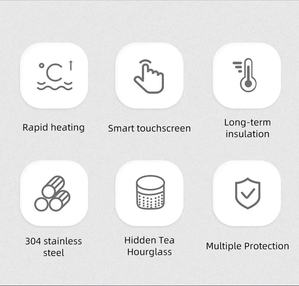 Tetera con taza calefactora eléctrica de 12V/24V y 500ML, botella con calentador de agua de acero inoxidable 304, apagado automático, taza de ebullición rápida para coche de viaje
