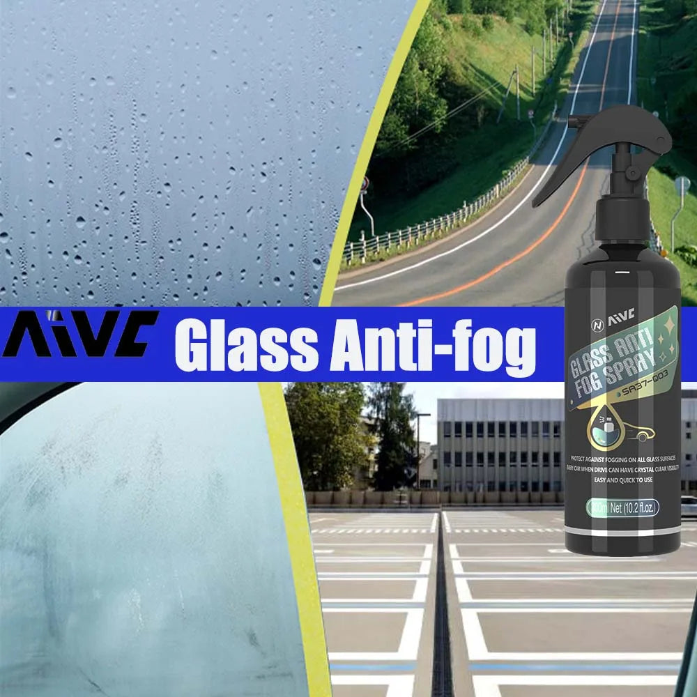 Revestimiento antiniebla de vidrio, Spray para parabrisas Interior de coche de invierno, larga duración, previene la empañamiento, visión clara, repelente de niebla, limpieza de espejo
