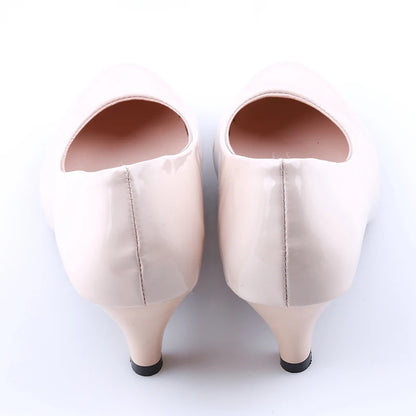 Zapatos de tacón medio para mujer, tacones altos sexis desnudos, zapatos de boda para mujer, trabajo de oficina, zapatos de tacón blancos, zapatos de fiesta