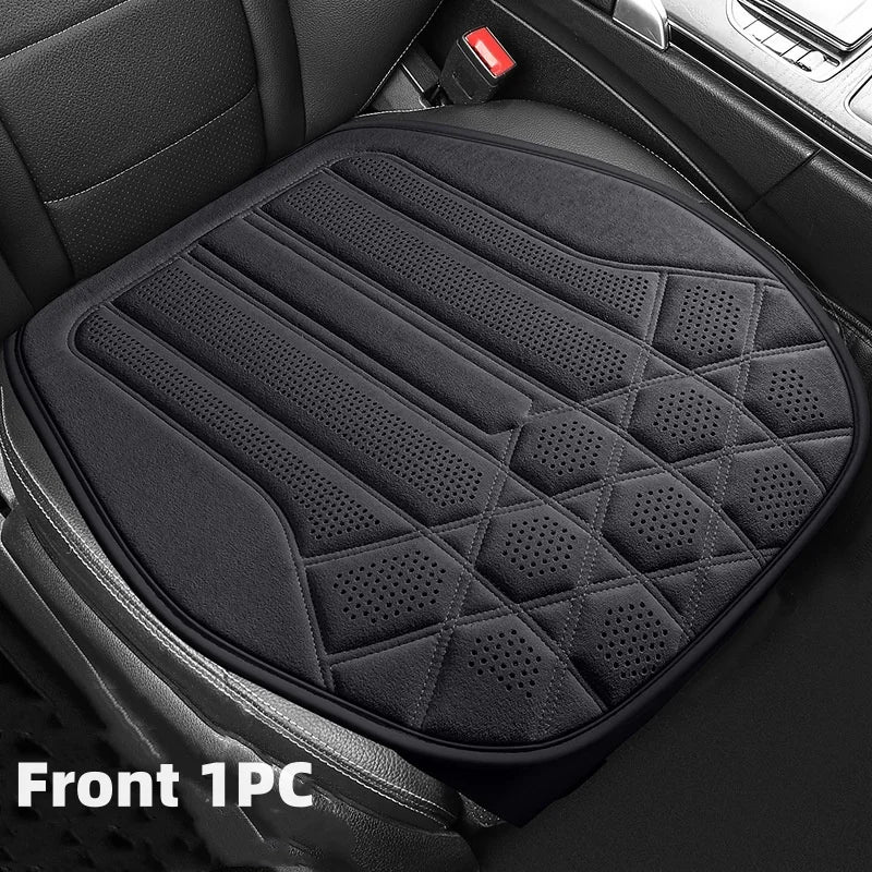 Funda transpirable para asiento de coche, cojín de soporte para asiento frontal de gamuza suave, estilo chaleco de moda, protección para asiento de coche, accesorios interiores