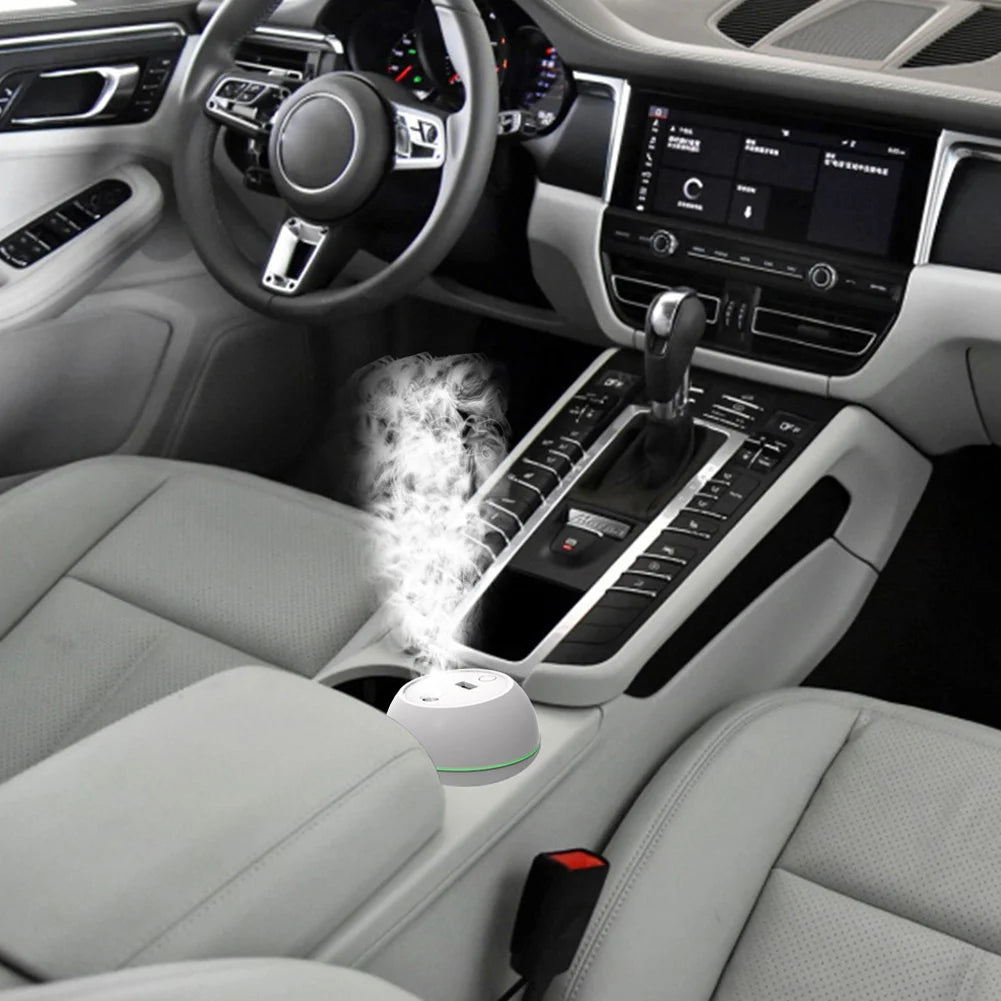 Mini humidificador de aire USB, difusor de aceites esenciales para el hogar y el coche, generador de niebla silencioso ultrasónico con lámpara LED de Color