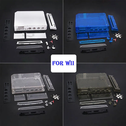 Con cubierta de embalaje al por menor, juego completo de piezas de repuesto de carcasa para consola de juegos Wii, estuche de reparación con botones, 11 colores