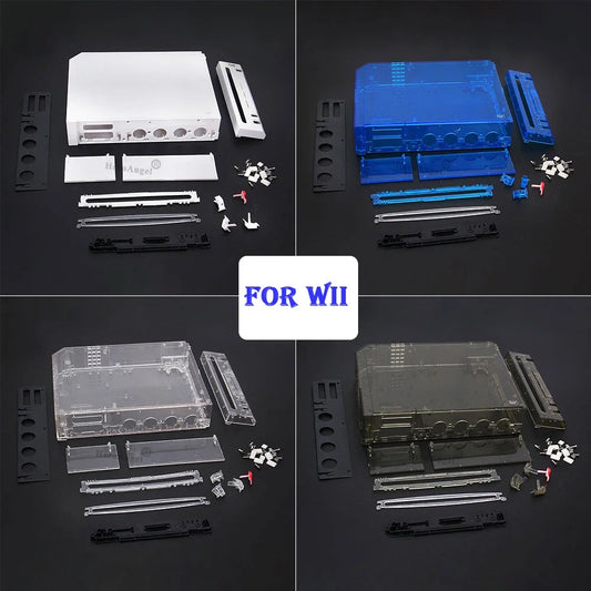 Con cubierta de embalaje al por menor, juego completo de piezas de repuesto de carcasa para consola de juegos Wii, estuche de reparación con botones, 11 colores