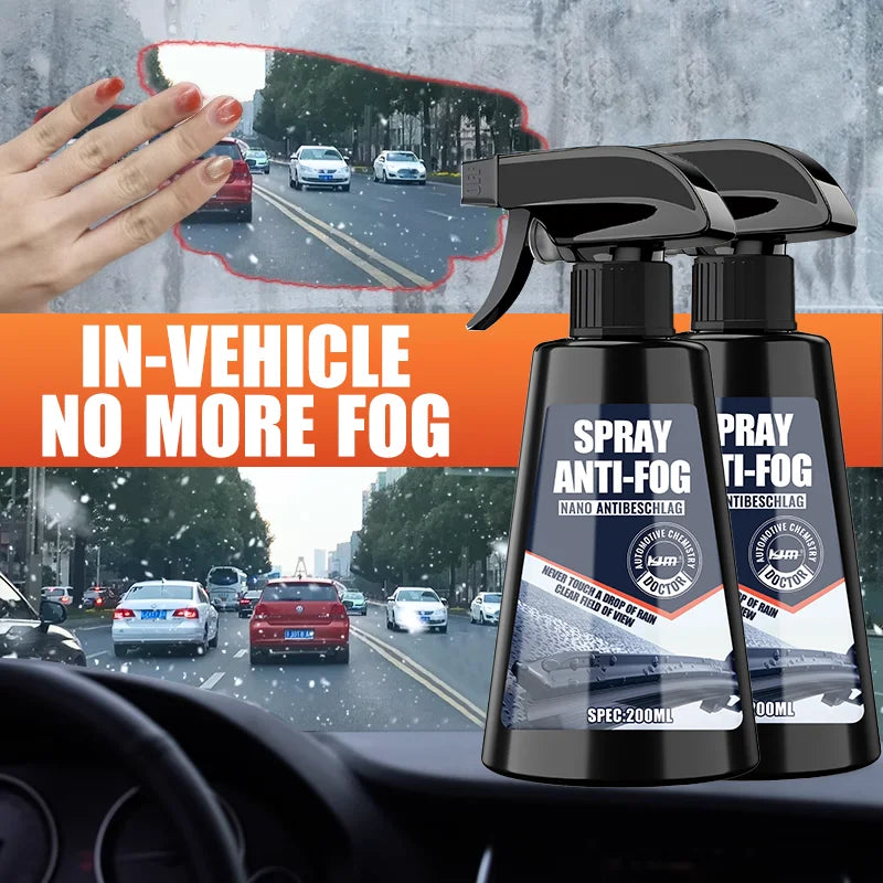 Spray antilluvia para vidrio de coche, agente de recubrimiento repelente al agua, impermeable, antiniebla, limpiador de vidrio, transparente para parabrisas de coche
