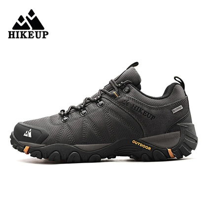 HIKEUP-zapatos de senderismo antideslizantes para hombre, calzado transpirable para exteriores, resistente a salpicaduras, para escalada, turismo, montaña