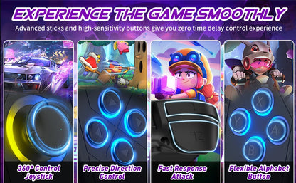 Controlador de mando Joy Pad para Nintendo Switch/Led Lite/Pc Joystick inalámbrico Rgb Grip soporte despertador y función Turbo 6 ejes