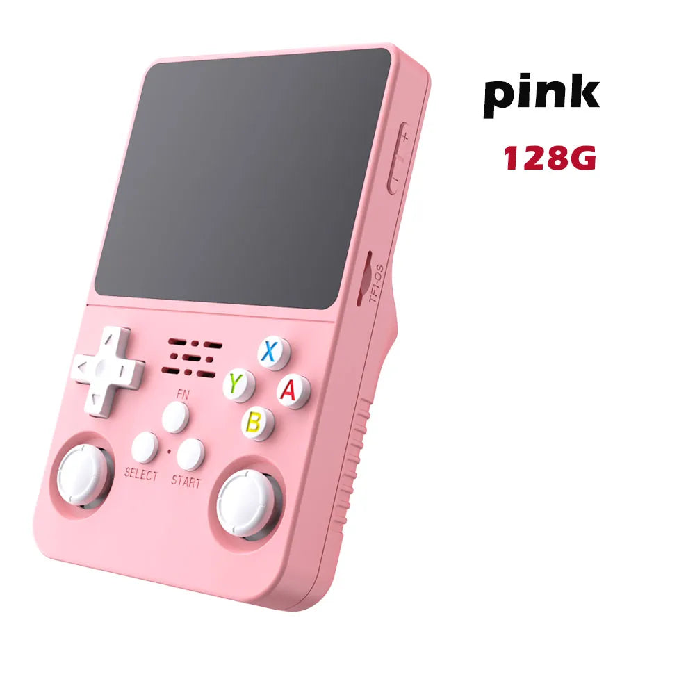R36s nueva consola de juegos portátil Linux de código abierto pantalla IPS de 3,5 pulgadas reproductor de vídeo portátil de 128GB regalo de Navidad