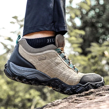HUMTTO-zapatos de senderismo para hombre, zapatillas de deporte de cuero para deportes al aire libre, trabajo, invierno, escalada, Trekking 110282 A