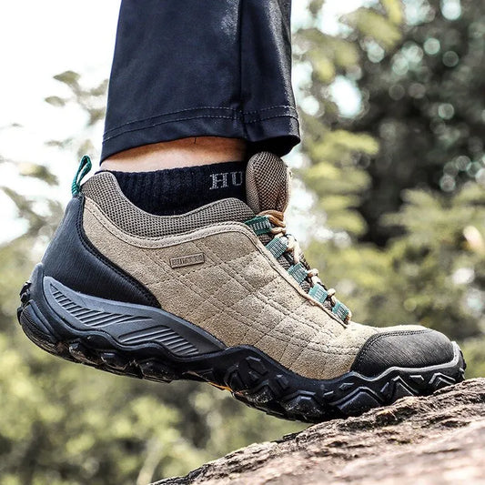HUMTTO-zapatos de senderismo para hombre, zapatillas de deporte de cuero para deportes al aire libre, trabajo, invierno, escalada, Trekking 110282 A