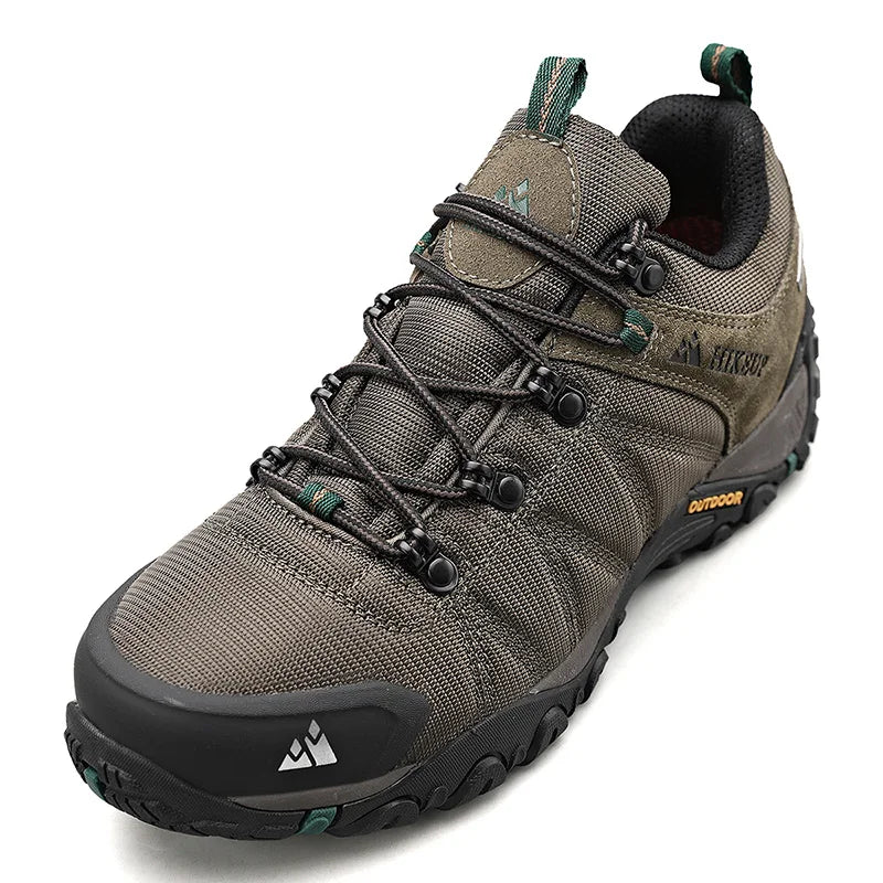 HIKEUP-zapatos de senderismo antideslizantes para hombre, calzado transpirable para exteriores, resistente a salpicaduras, para escalada, turismo, montaña
