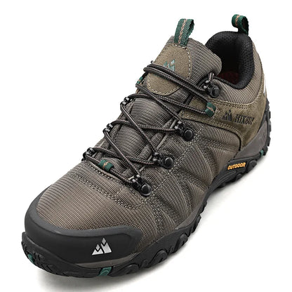 HIKEUP-zapatos de senderismo antideslizantes para hombre, calzado transpirable para exteriores, resistente a salpicaduras, para escalada, turismo, montaña