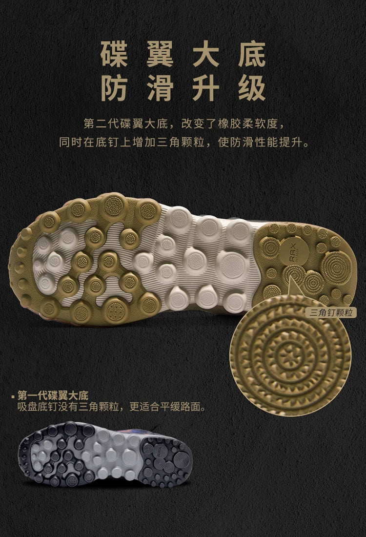 RAX-Zapatillas deportivas para hombre y mujer, calzado ligero y transpirable, suela exterior de goma Natural, antideslizante, malla de aire