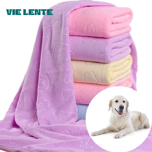 Toallas de secado rápido para perros y gatos, toallas de fibra suave, Toalla de baño absorbente, albornoz para mascotas, toalla de limpieza práctica, suministros para mascotas
