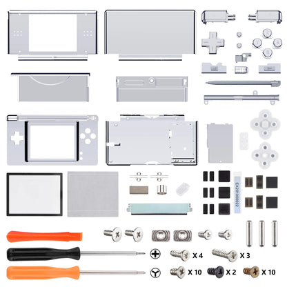 eXtremeRate Carcasa completa de repuesto para Nintendo DS Lite, funda con botones, lente de pantalla para NDSL - Serie única