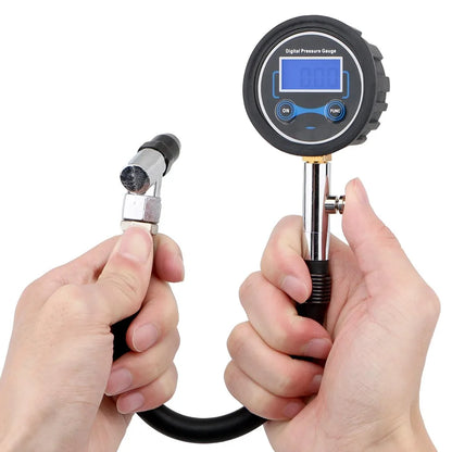 Probador de neumáticos Digital con pantalla LCD, herramientas de reparación de neumáticos, medidor de presión de neumáticos automático para coche, camión, vehículo, motocicleta, alta precisión