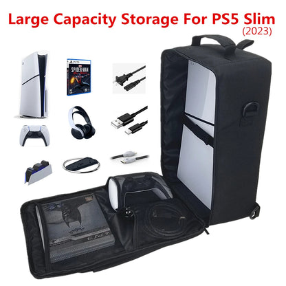 Nuevo Estuche de transporte delgado PS5, bolso de hombro de almacenamiento portátil, funda protectora, mochila para Playstation 5, accesorios de juego delgados