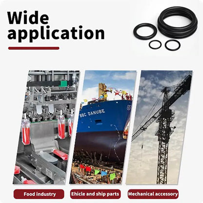 Kit de juntas tóricas de goma de 255 piezas, kit surtido de sellado de juntas de arandela NBR métrica de 18 tamaños, para grifo de plomería, automóvil, aire o gas