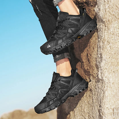 HIKEUP, zapatillas antideslizantes con amortiguación transpirable, zapatos de senderismo para hombre, zapatillas deportivas para correr y senderismo, zapatos deportivos de montaña al aire libre para hombre
