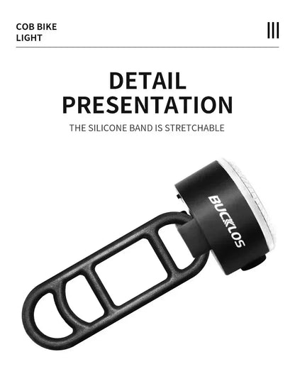 BUCKLOS luz trasera de bicicleta luz delantera 1100mAh LED COB lámpara de bicicleta impermeable USB recargable Mtb luces traseras de bicicleta de carretera piezas de bicicleta
