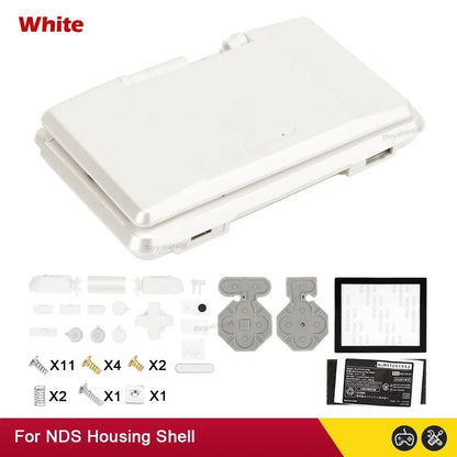 Carcasa de repuesto para consola NDS, DS, NDS, accesorios con botones, 6 colores, azul y rojo