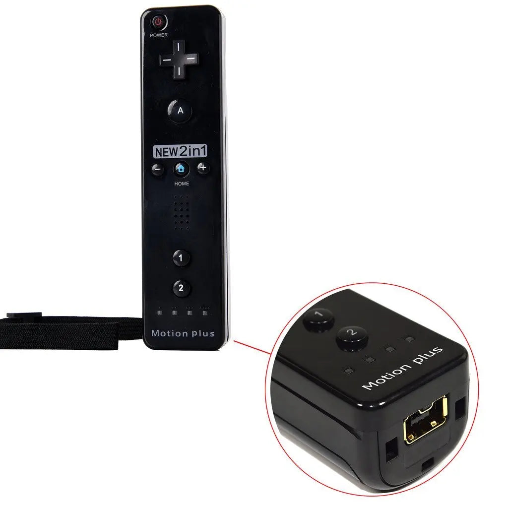 Controladores STORM WYRM compatibles con wii y Wii U con Motion Plus incorporado, controlador con funda de silicona y muñeca WU001