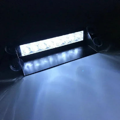 8 luces LED de policía para coche, luz estroboscópica para 12 vueltas de emergencia, lámparas de señal, luz intermitente para camión, parabrisas, luz de advertencia, instrumento