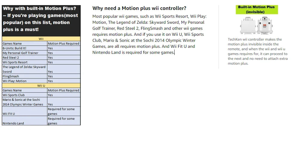 Controladores STORM WYRM compatibles con wii y Wii U con Motion Plus incorporado, controlador con funda de silicona y muñeca WU001
