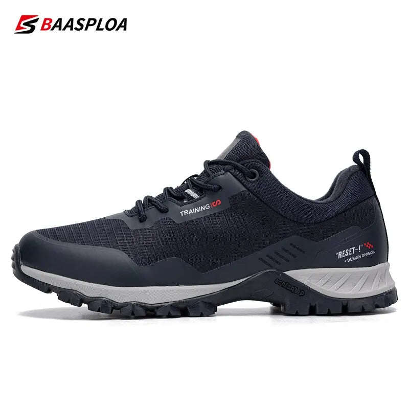 Baasploa, nuevos zapatos antideslizantes resistentes al desgaste para senderismo para hombre, zapatos de viaje impermeables a la moda para exteriores, zapatillas cómodas para hombre