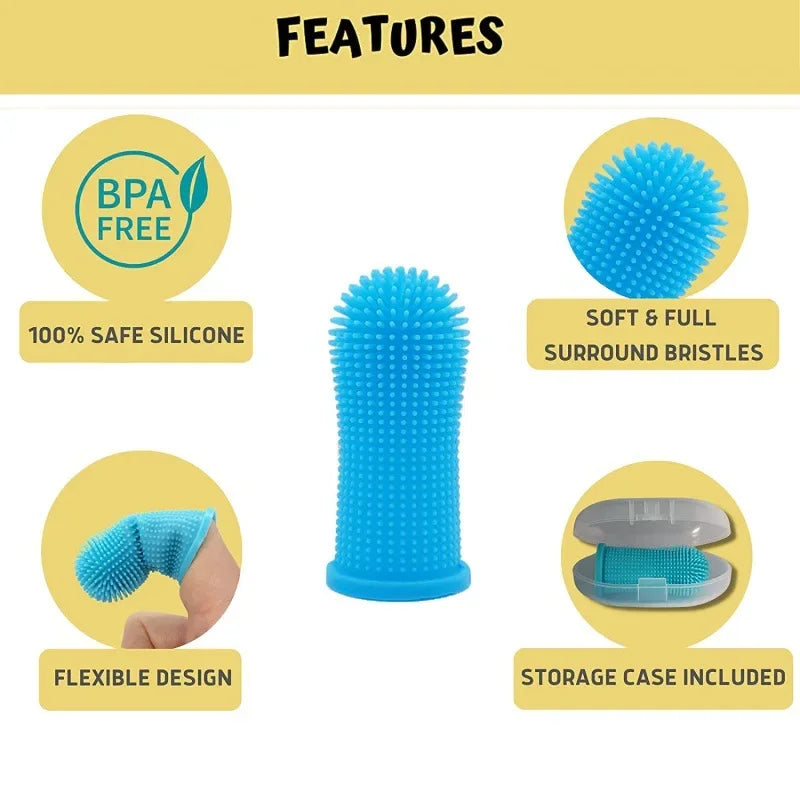Cepillo de dientes súper suave para perros, limpieza de dientes, cuidado del aliento, cepillo de dientes de silicona no tóxico, cepillo de dientes para perros y gatos, productos para mascotas