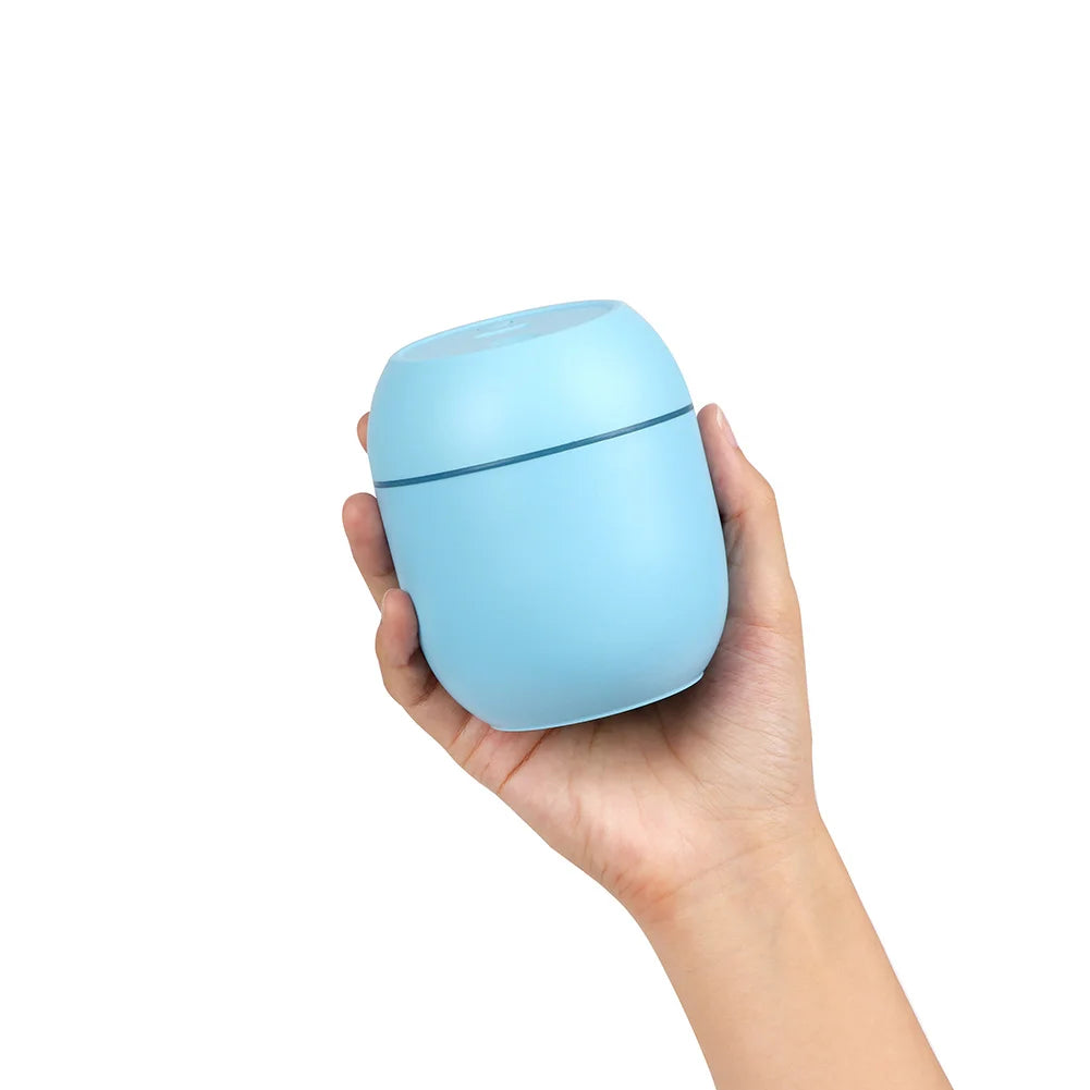 Mini humidificador de aire USB, difusor de aceites esenciales para el hogar y el coche, generador de niebla silencioso ultrasónico con lámpara LED de Color