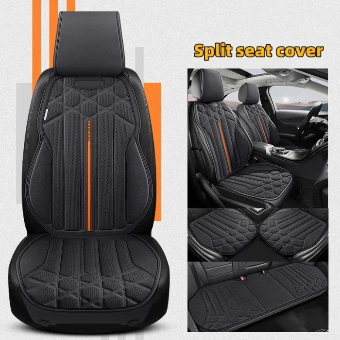 Funda transpirable para asiento de coche, cojín de soporte para asiento frontal de gamuza suave, estilo chaleco de moda, protección para asiento de coche, accesorios interiores