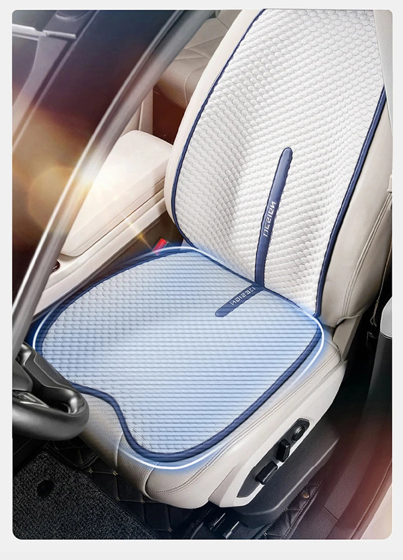 Funda Universal para asiento de coche, fundas de asiento transpirables de seda helada para las cuatro estaciones, funda protectora para asientos frescos, accesorios para coches