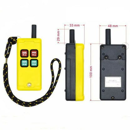 Polipasto eléctrico de bloque eléctrico, control remoto inalámbrico para elevador/grúa/motor de bobinado, 24V, 36V, 220V, 380V, transmisor (IP64), 1 unidad