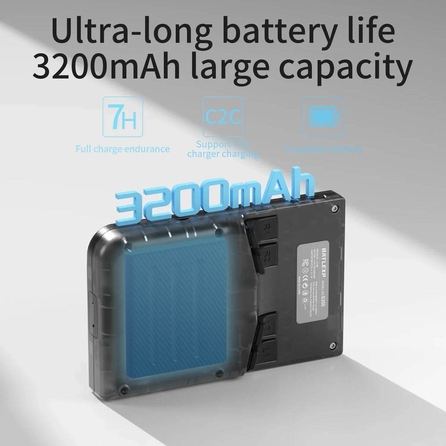 BATLEXP AMPOWN G350 reproductores de juegos portátiles 3,5 pulgadas IPS consola portátil Retro Consolas de videojuegos 3200mAh Linux Mini WIFI C2C